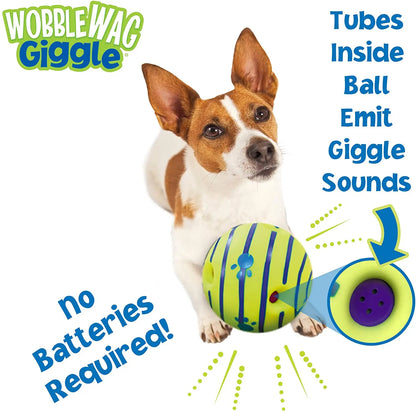 Weeble Wobble Ball for Dogs - Interactive Dog Toy: Wobble Wag Giggle Ball, Fun Sounds When Rolled or Shaken, Pets Know Best, As Seen On TV - Paws Solution