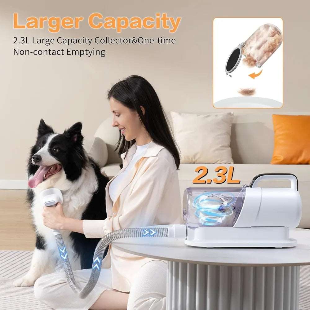 Dog Accessories 2.3L Capacity Pet Hair Dust Cup 7 Proven Grooming Tools Hair Dryer for Dogs Puppy Supplies Products Home Garden