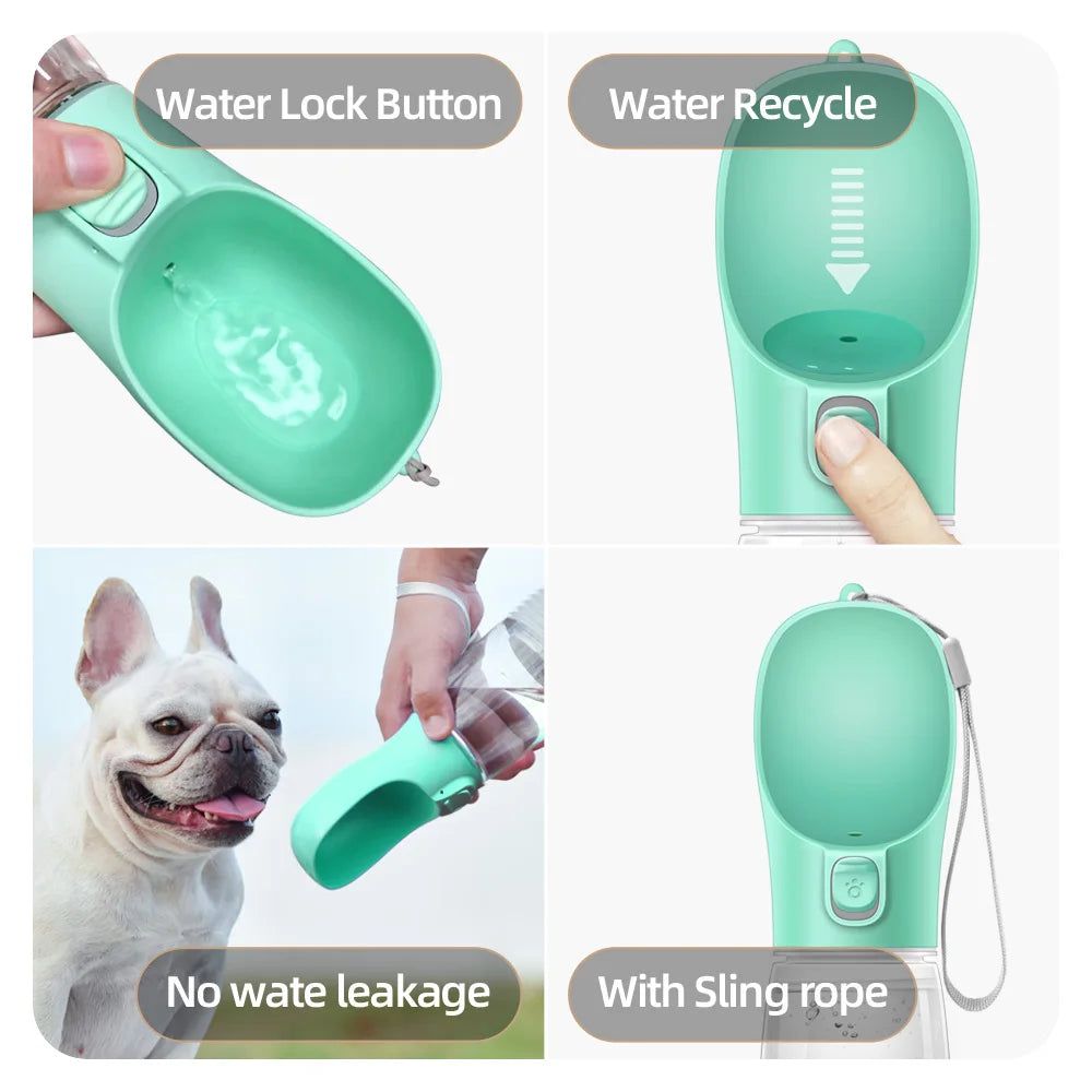 Dog Water Dispenser - Portable and Leakproof for Small to Large Dogs & Cats | Ideal for Outdoor Walks, French Bulldogs, Chihuahuas, and More - Paws Solution