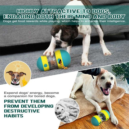 Dog Toy Tumbler Leaky Food Ball Elliptical Track Rolling Ball Slowly Feeding Protects Stomach Increase Intelligence Pet Supplies