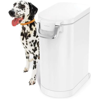 35L/40lb Medium and large Pet Food Storage Container, Stainless Steel - Paws Solution