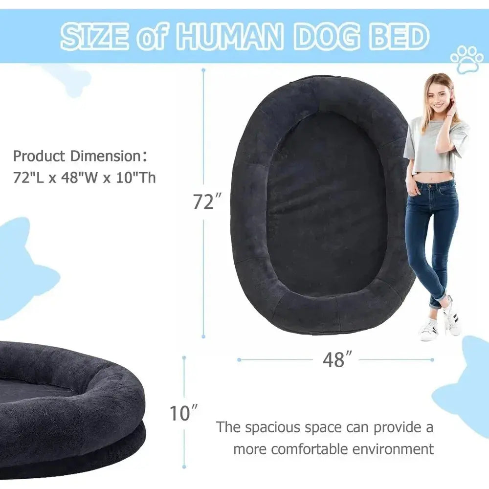 Human-Sized Dog Bed: Giant Nap Bed for Adults - Paws Solution