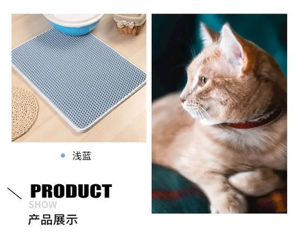 Pet Cat Litter Mat Double-Layer Sand Cat Mats for Cat Litter box Large Size Foldable Non-slip Waterproof Pet Bed Easy Clean Foldable Trapper Mats - Paws Solution