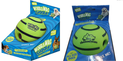 Weeble Wobble Ball for Dogs - Interactive Dog Toy: Wobble Wag Giggle Ball, Fun Sounds When Rolled or Shaken, Pets Know Best, As Seen On TV - Paws Solution