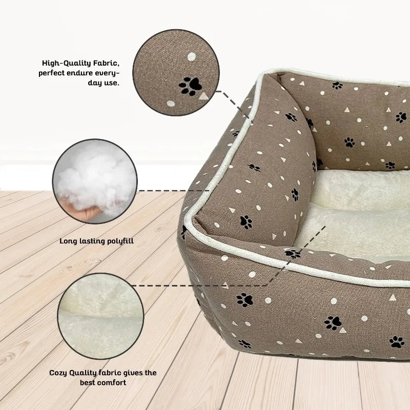 Ultra-Plush, Durable Pet Bed for Dogs & Cats - Paws Solution