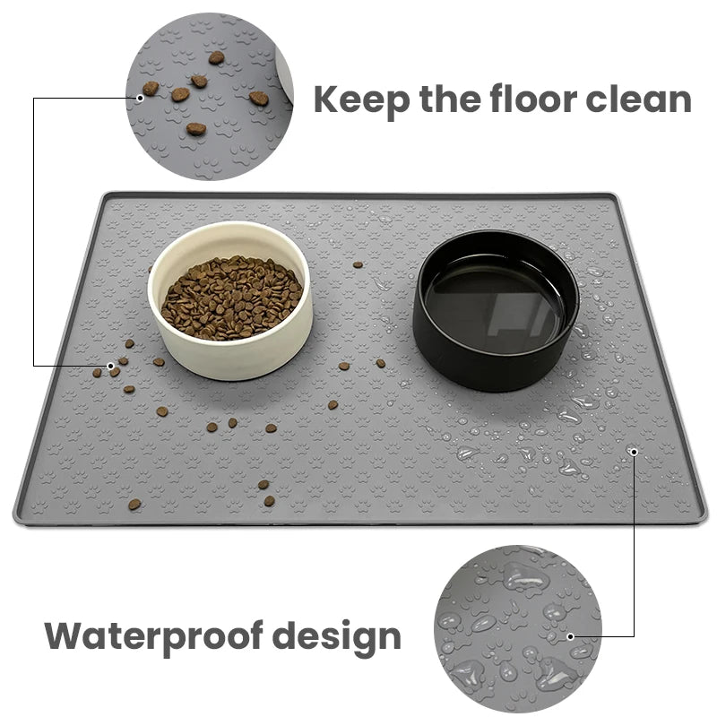 Pet Placemat: Silicone Waterproof Feeding Mat - Paws Solution