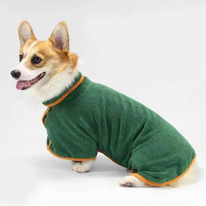 Adjustable Microfiber Dog Bathrobe - Paws Solution