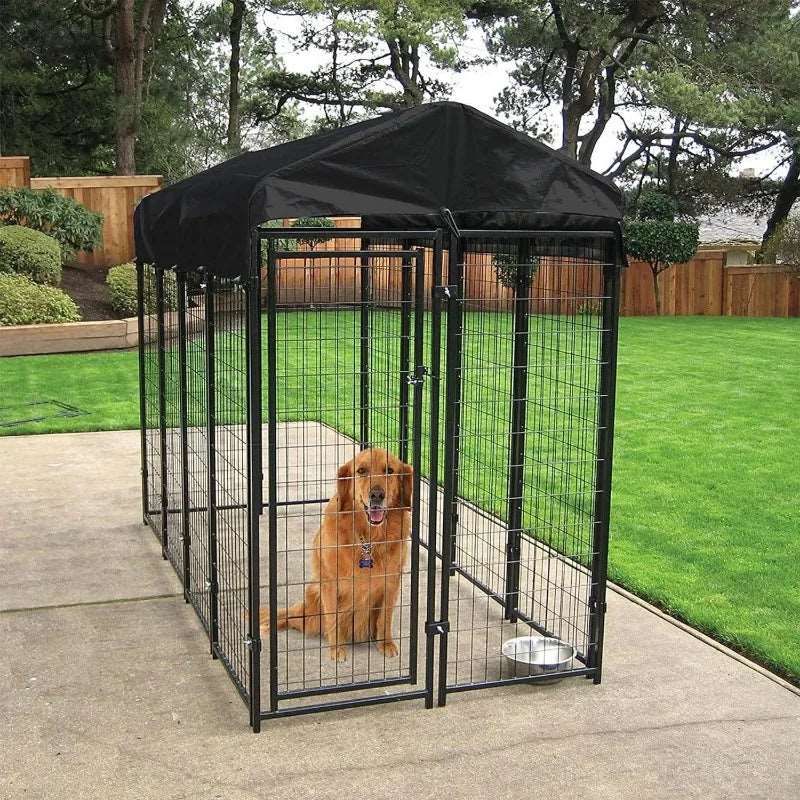 Lucky Dog 8ft X 4ft X 6ft Uptown Welded Secure Wire Outdoor Pet Dog Kennel Playpen Crate   kennel  dog accessories