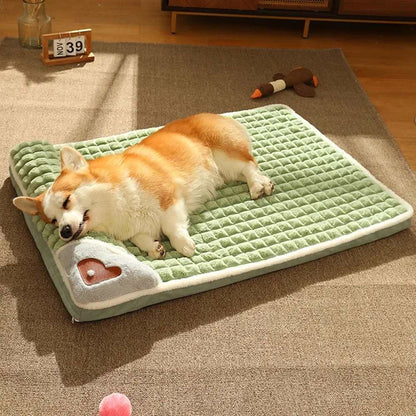 MADDEN Winter Warm Dog Mat Luxury Sofa for Small Medium Dogs Plaid Bed for Cats Dogs Fluff Sleeping Removable Washable Pet Beds