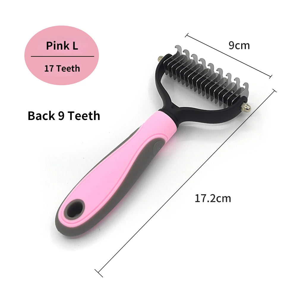 Professional Pet Deshedding Brush Dog Hair Remover Pet Fur Knot Cutter Puppy Cat Comb Brushes Dogs Grooming Shedding Supplies - Paws Solution