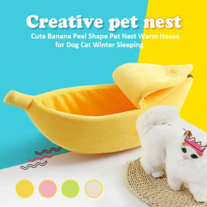 Banana Cat Bed: Cozy, Portable, Multicolor - Paws Solution