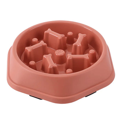 Pet Slow Feeder Bowl, Anti-Choking, Non-Slip, Multiple Colors - Paws Solution