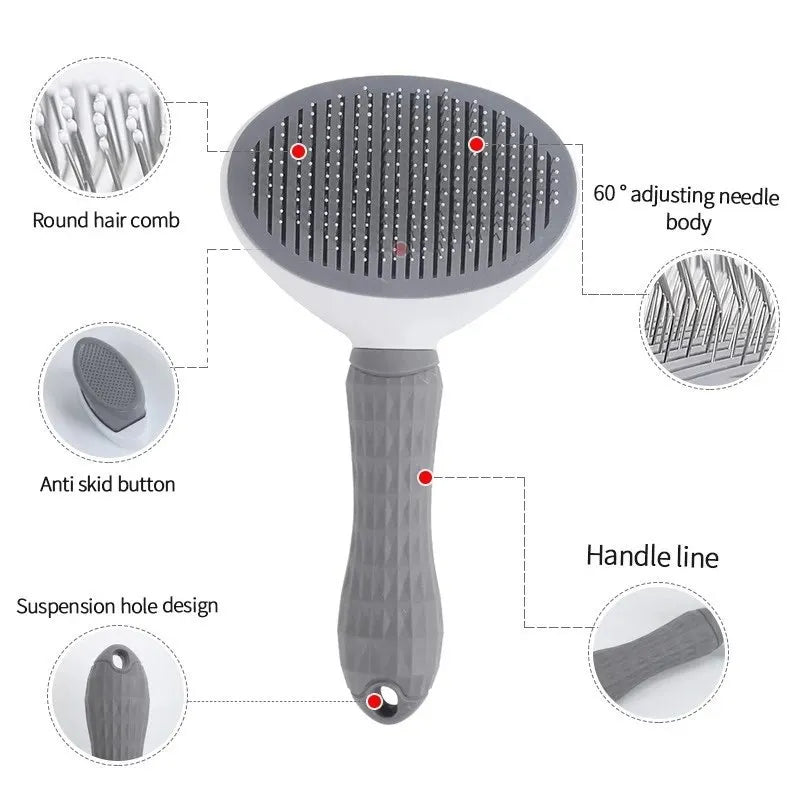 Pet Dog Hair Brush Cat Comb Pet Hair Remover Brush for Dogs Cats Puppy Kitten Grooming Tools Dogs Accessories Pet Supplies - Paws Solution