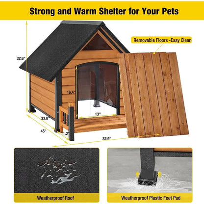 Outdoor Kennels: Bite-Proof Design, Small to Medium-Sized with Porch - Paws Solution