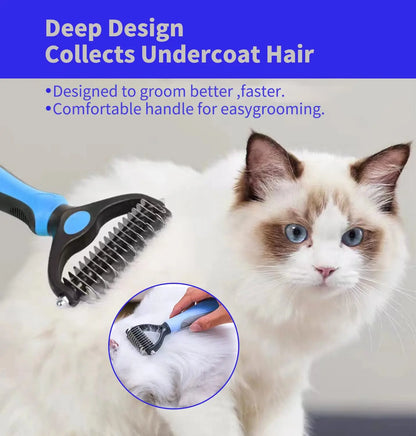 Professional Pet Deshedding Brush Dog Hair Remover Pet Fur Knot Cutter Puppy Cat Comb Brushes Dogs Grooming Shedding Supplies - Paws Solution