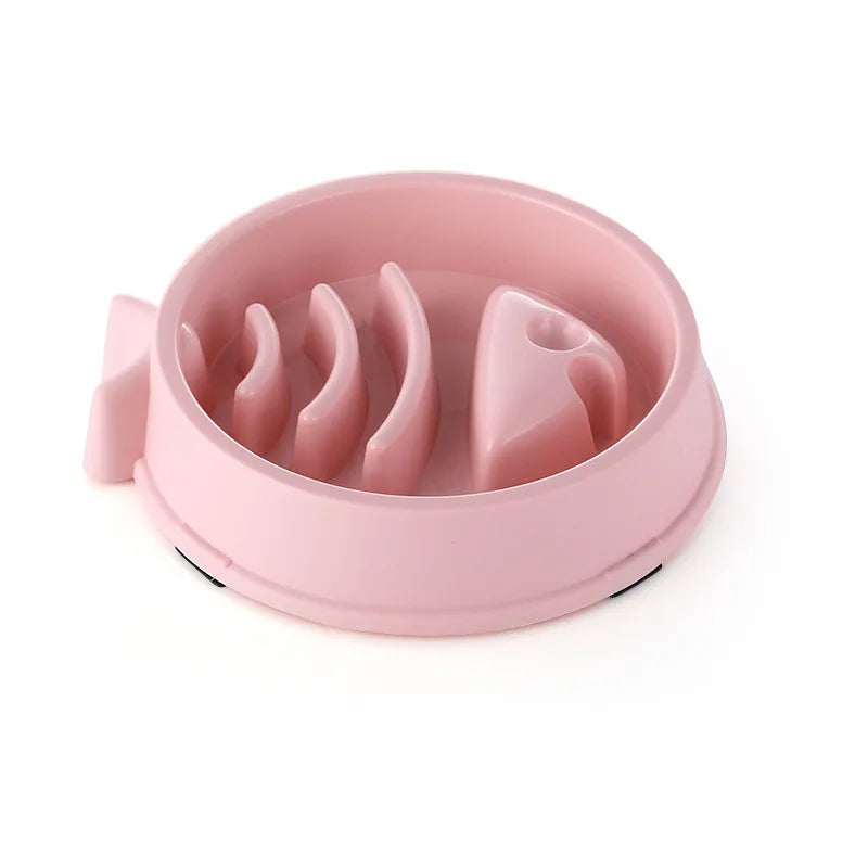 Pet Slow Feeder Bowl, Anti-Choking, Non-Slip, Multiple Colors - Paws Solution