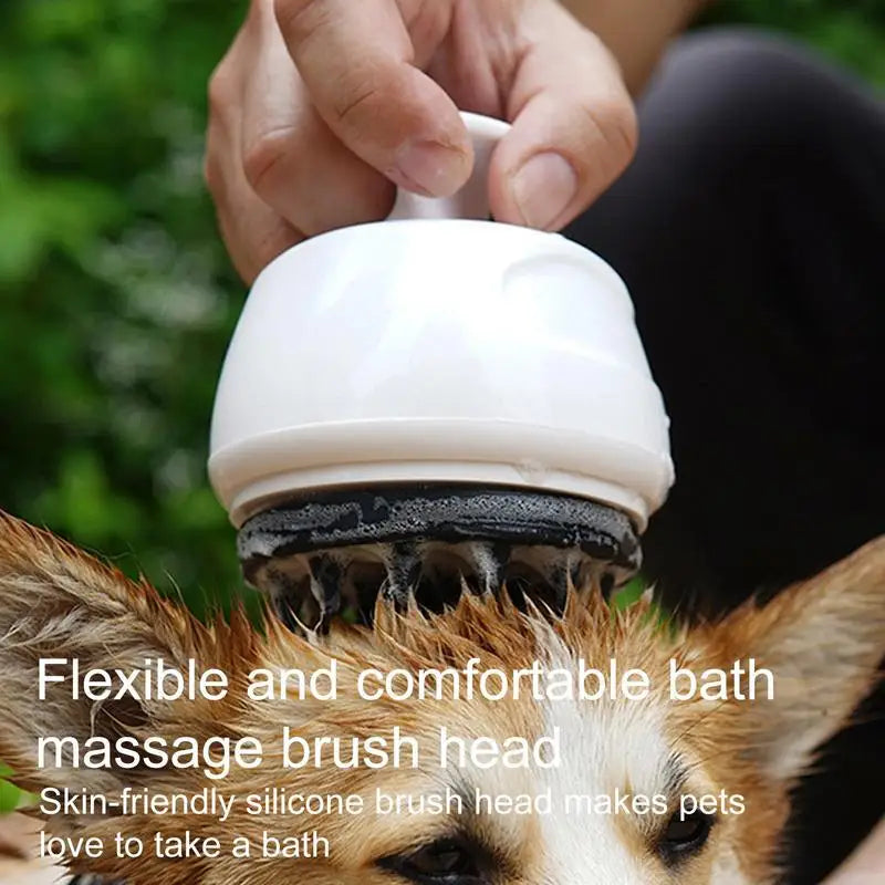 Waterproof Electric Dog Bath Brush: Pet Grooming Tool - Paws Solution