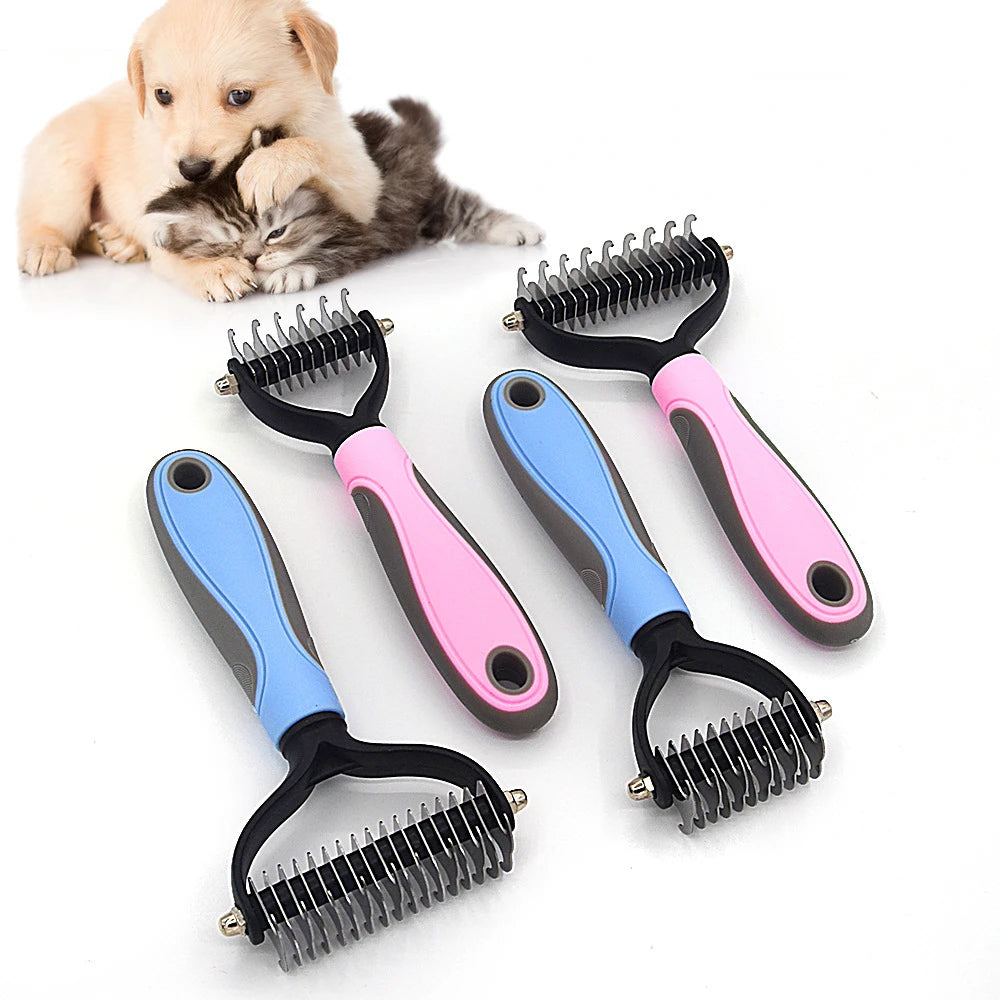 Professional Pet Deshedding Brush Dog Hair Remover Pet Fur Knot Cutter Puppy Cat Comb Brushes Dogs Grooming Shedding Supplies - Paws Solution