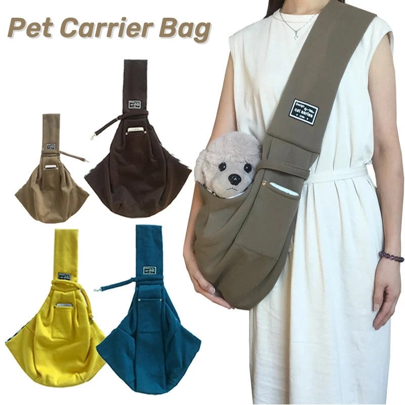 Pet Shoulder Bag for Dogs and Cats, Outdoor Travel Sling Handbag - Paws Solution