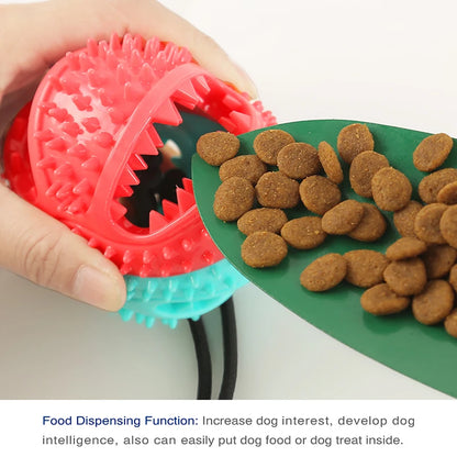 Large Dog Ball Toy with Suction Cup, Slow Feeder Chew Toy - Paws Solution