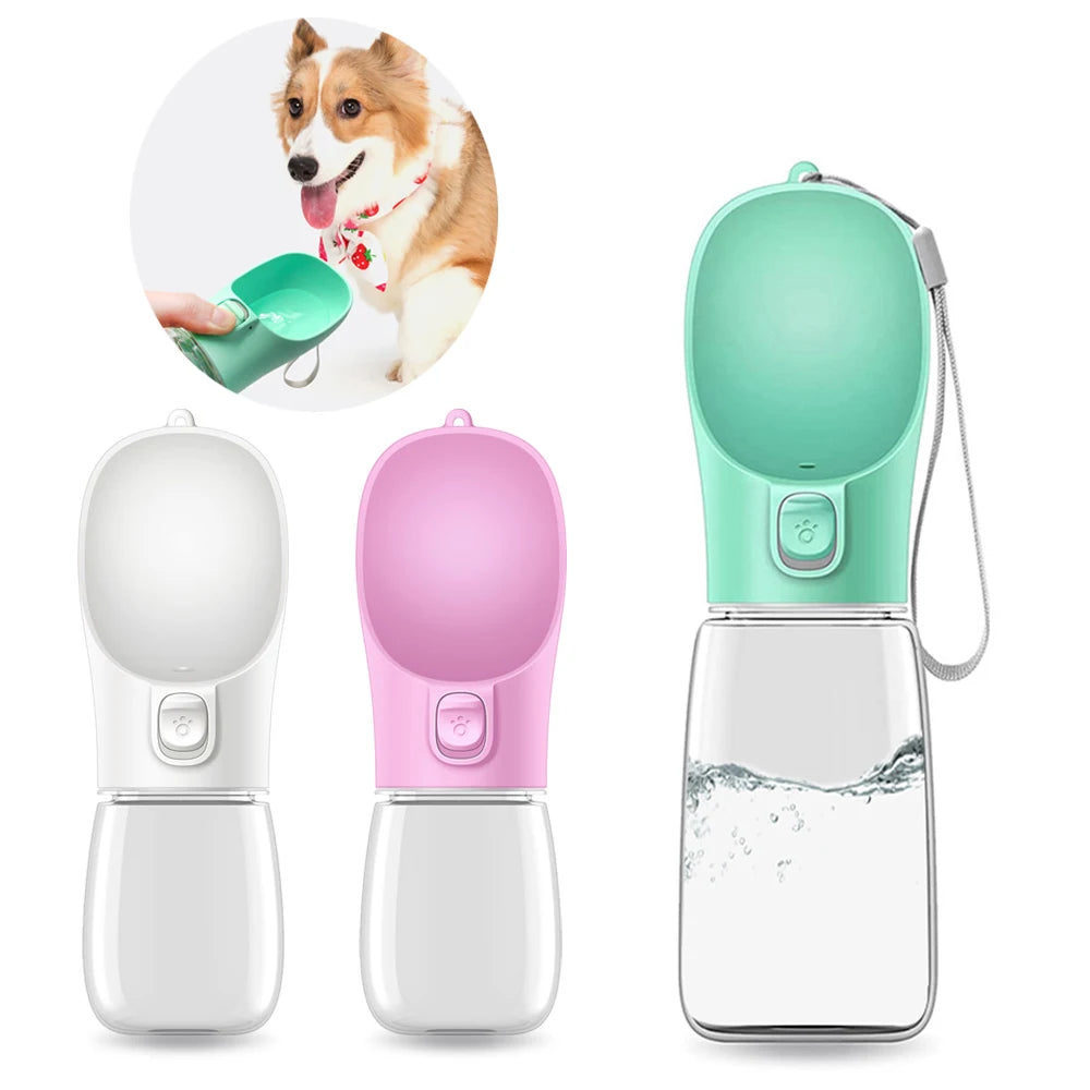 Portable Dog Water Bottle: Outdoor Travel Bowl for Dogs - Paws Solution