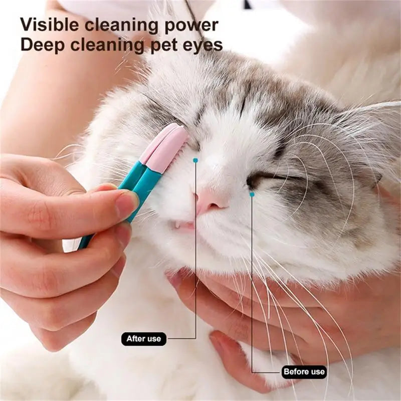 Pet Eye Brush Tear Stain Remover Comb For Cats Dogs Cleaning Grooming Comb Flexible Silicone Design Soft Bristles Pet Supplies - Paws Solution