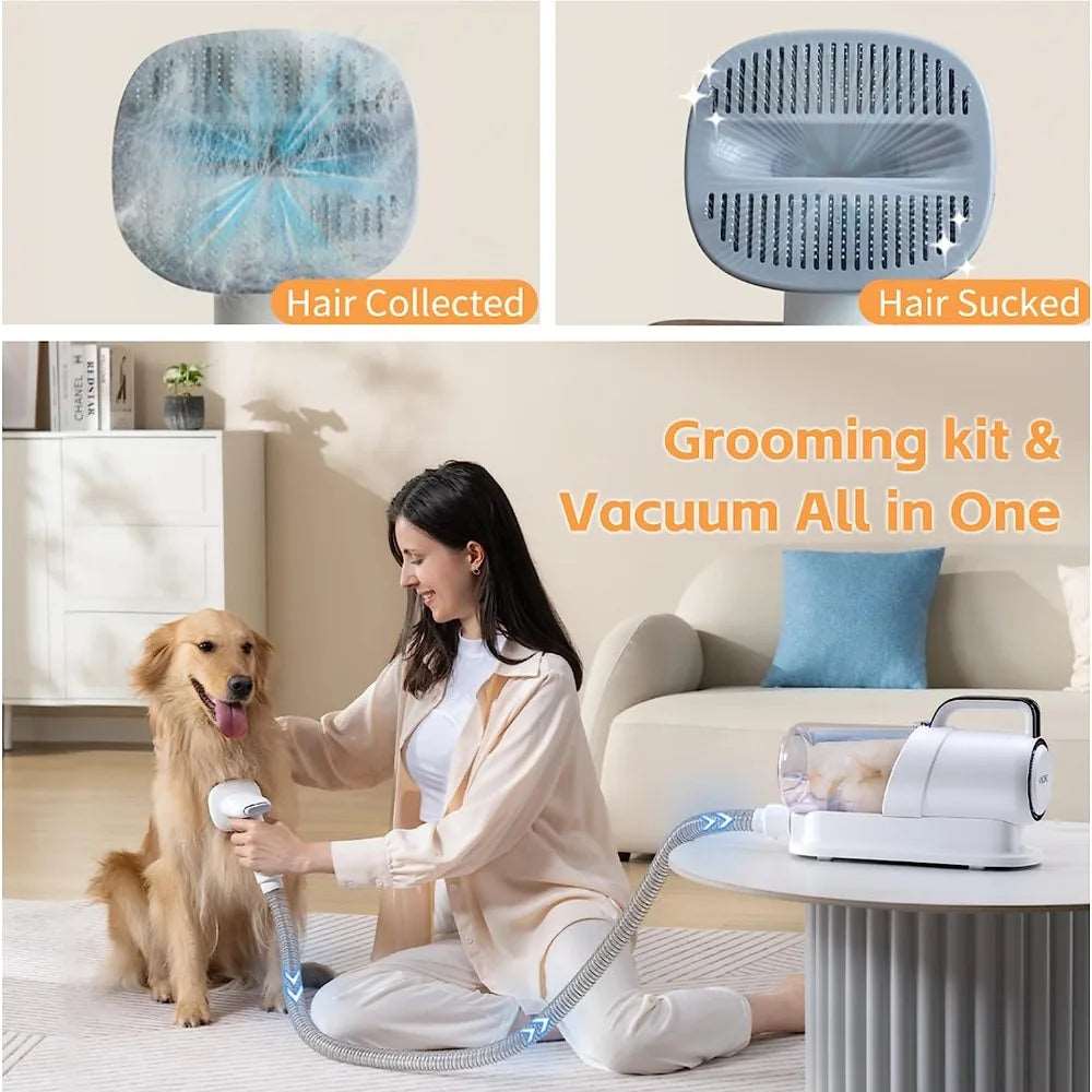 Dog Accessories 2.3L Capacity Pet Hair Dust Cup 7 Proven Grooming Tools Hair Dryer for Dogs Puppy Supplies Products Home Garden