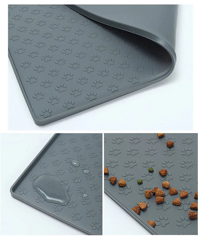 Silicone Waterproof Pet Placemat for Dog and Cat Bowls - Paws Solution