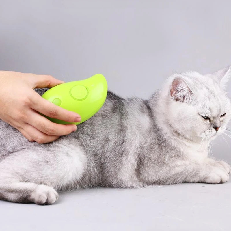 3-in-1 Electric Cat & Dog Steam Brush, Massage Comb & Hair Removal Tool - Paws Solution