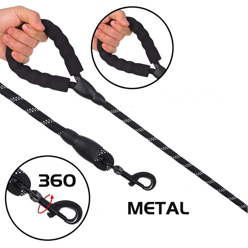 Strong Reflective Dog Leash | Durable Traction Rope for All Sizes - Paws Solution