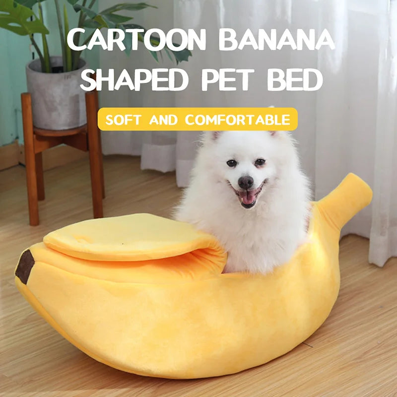 Banana Cat Bed: Cozy, Portable, Multicolor - Paws Solution